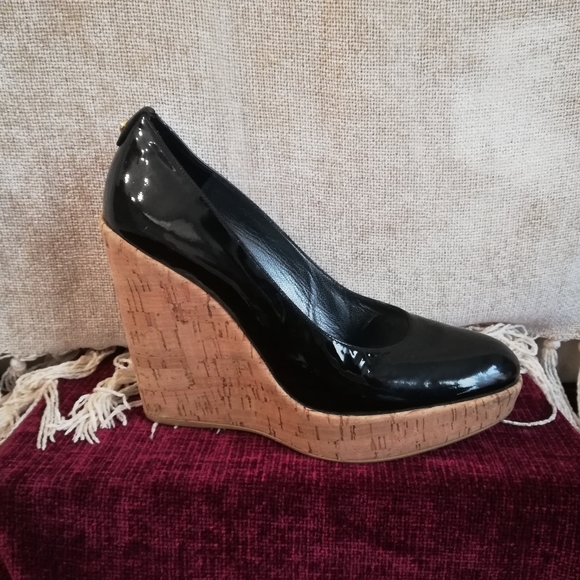 Stuart Weitzman Corkswoon Cork Leather Wedges